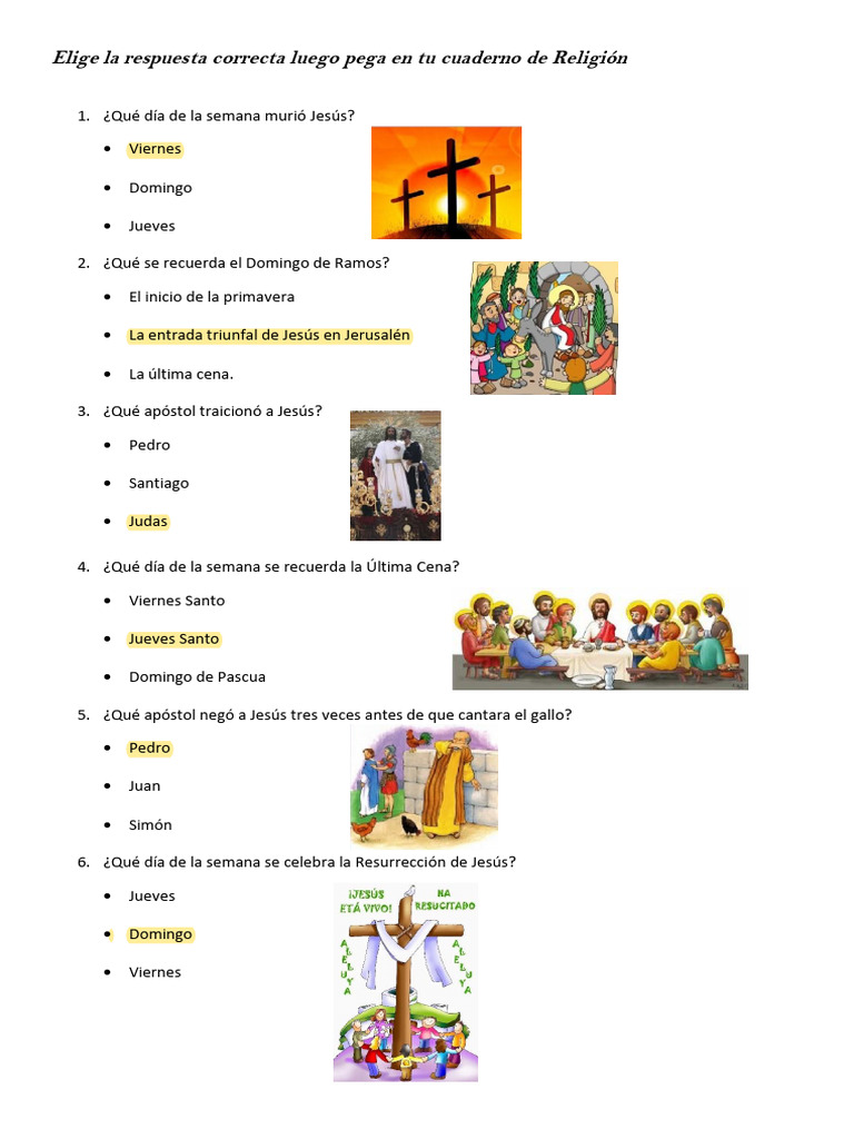 Preguntas sobre la Pasión de Cristo | PDF | Religión y espiritualidad