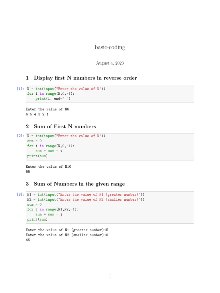 Basic Numerical Codes Using Python PDF Theoretical Computer Science