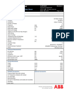 Transformer Technical Data Sheet For The 1LAP016387