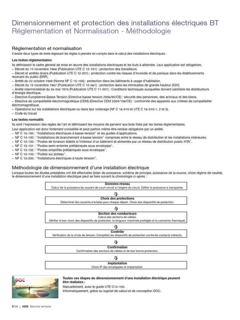 Dimensionnement des installations électriques BT | PDF ...