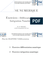 Exercices - Differentiation - Integration - Numerique