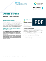 Acute Stroke Clinical Care Standard - Consumer Fact Sheet - October 2019