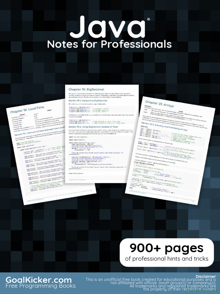 Java Notes For Professionals | PDF | Class (Computer Programming ...