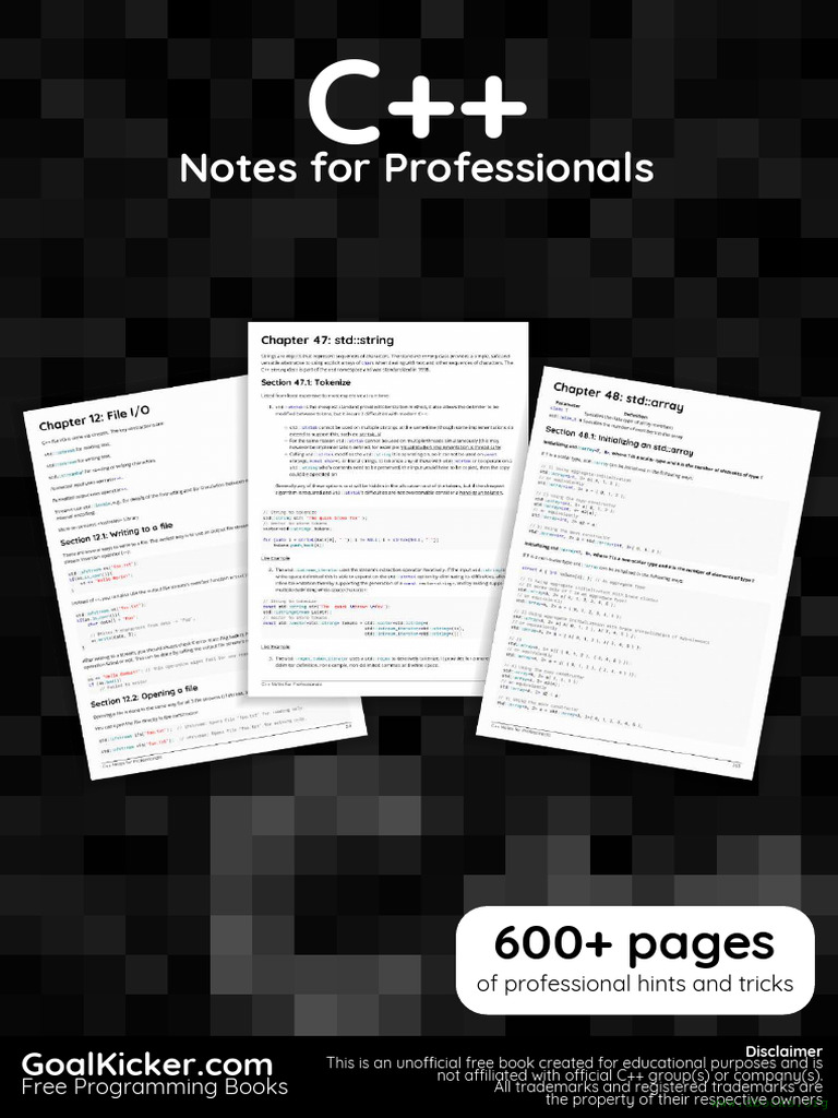 C++ Notes For Professionals | PDF | Class (Computer Programming ...