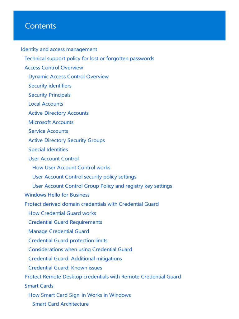 Windows 10 Identity & Access Management Guide | PDF | Active Directory ...