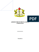 Armed Forces Regulations Vol 1 (Admin)