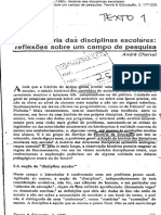 CHERVEL Andre - Historia Das Disciplinas Escolares Reflexões Sobre Um Campo de Pesquisa