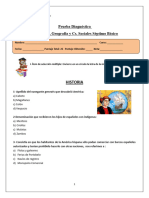 Evaluación Diagnóstico de Sociales 6º Básicos