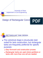 Design of Rectangular Concrete Tanks 