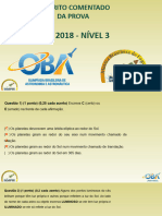 Prova Nível 3 Da Xxi Oba de 2018 - Gabarito - Power Point