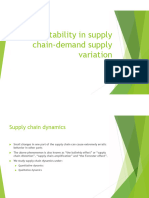 Instability in Supply Chain-Demand Supply Variation