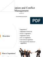 Lecture 21 Negotiation and Conflict Management