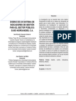 Investigación Diseño de Un Sistema de Indicadores de Gestión para El Sector Público: Caso Hidroandes, C.A