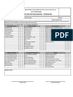 Check List de Evaluacion de Vehiculo