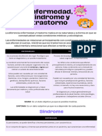 Enfermedad, Síndrome y Trastono