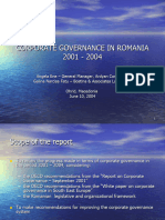 Corporate Governance in Romania 2001 - 2004