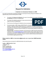 Jams International Request For Arbitration Form