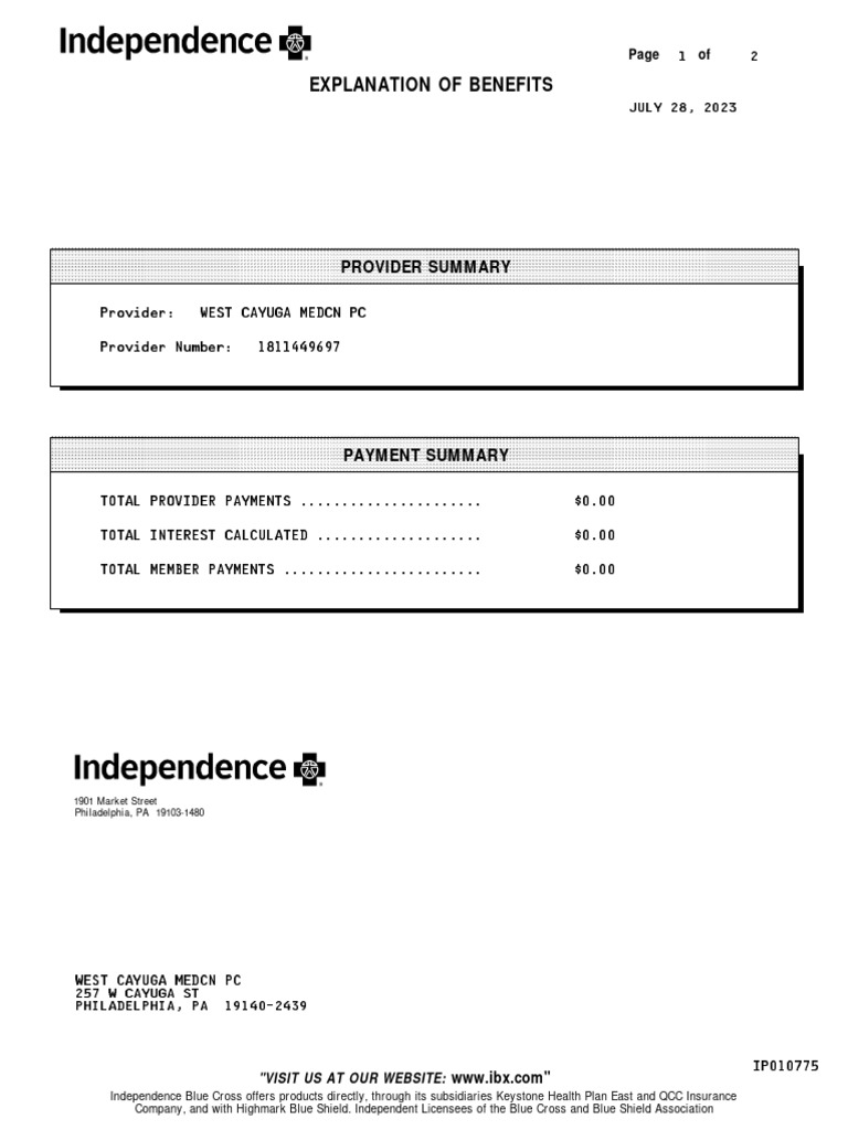 Eob Remittance | PDF | Deductible | Public Services