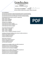 Avaliação Contabilidade Geral 2ª opção