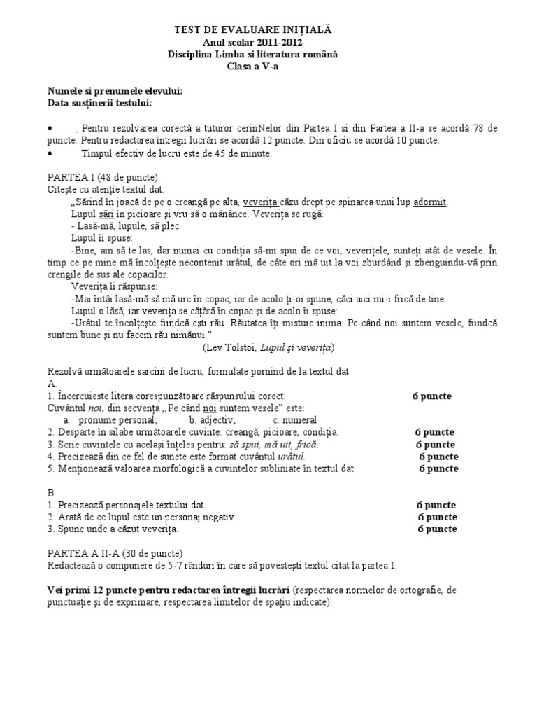 0 Test Initial Cls V Vi Vii Viii | PDF
