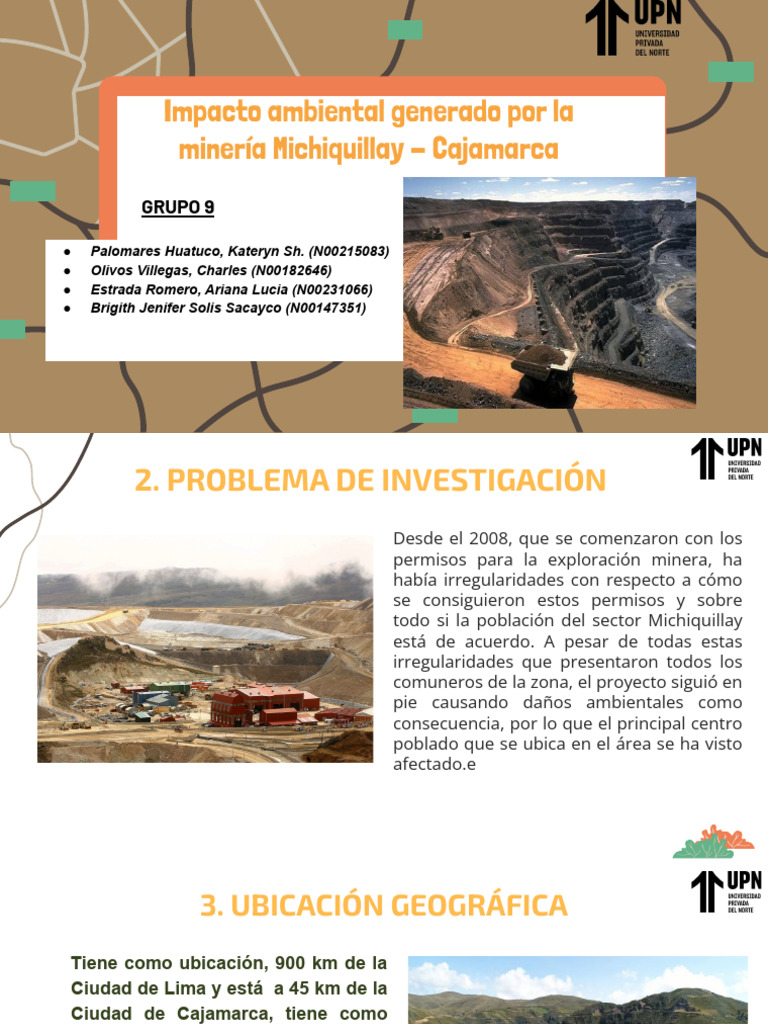 Impacto Ambiental de Michiquillay en Cajamarca | PDF | Minería ...