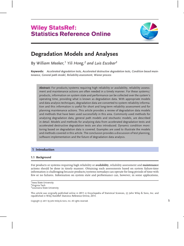 Meeker 2014 | PDF | Reliability Engineering | Bootstrapping (Statistics)