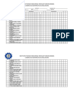 Instituto Tecnico Industrial Froylan Turcios/Semed. Cuadro de Asistencia de Evaluacion