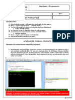 Algoritmos e Programação Atividade Final