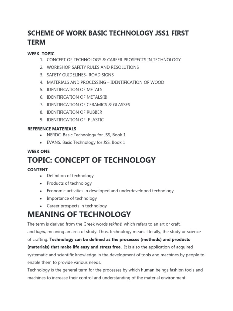 JSS1 First Term PDF Metals Glasses