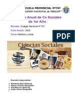 Proyecto Anual de Ciencias Sociales de 1er Año
