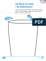 Actividad El Vaso de La Tolerancia