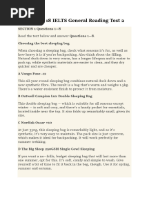 Cambridge 18 IELTS General Reading Test 2 Questions and Answer