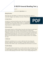 Cambridge 18 IELTS General Reading Test 3 Quesion With Answer