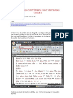 HƯỚNG DẪN CHUYỂN ĐỔI FONT CHỮ BẰNG UNIKEY