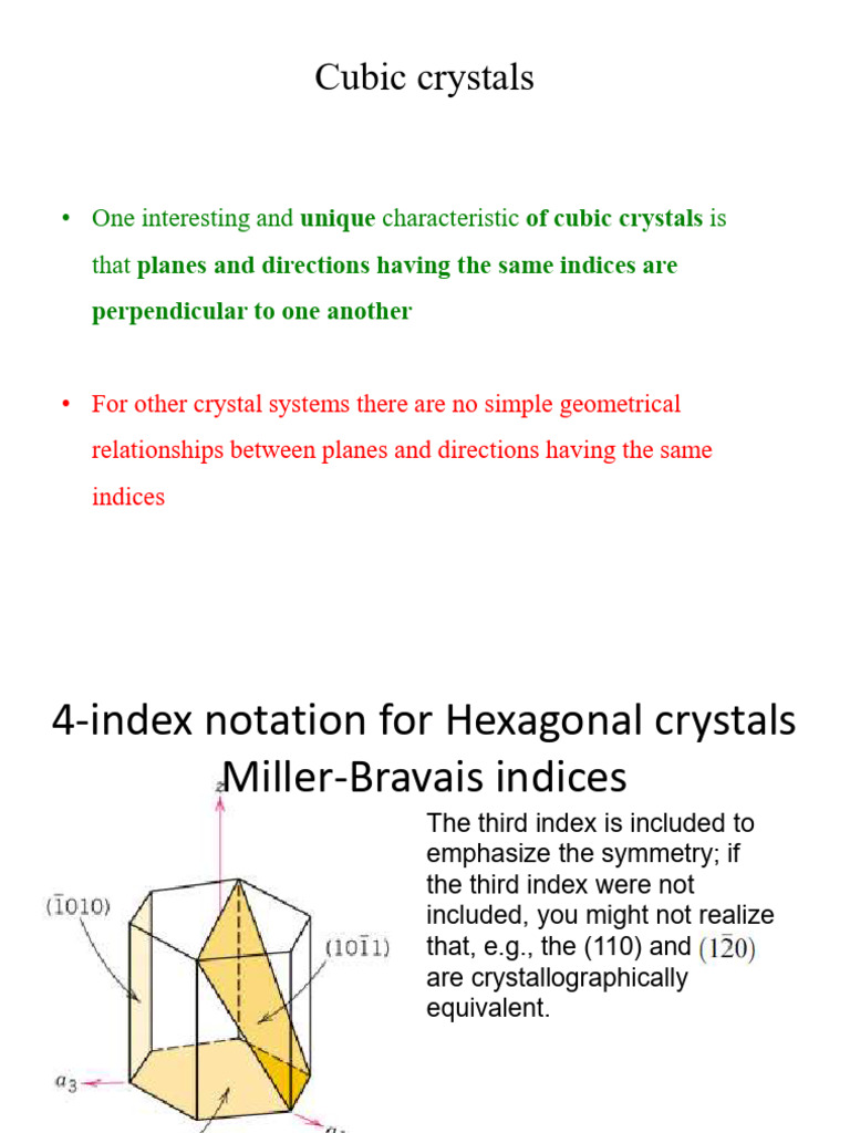 Cubic Crystals | PDF | Crystal Structure | Materials Science