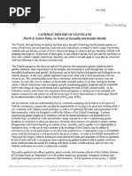 Parish and School Policy On Issues of Sexuality and Gender Identity 1