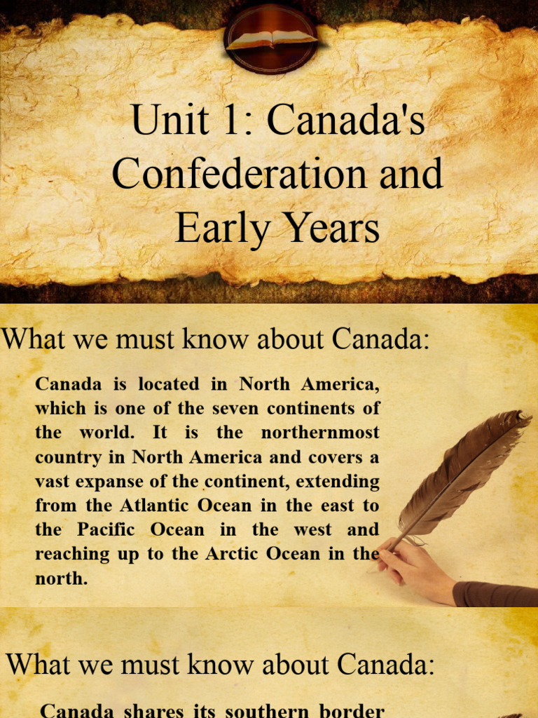 Canada's Confederation Overview | PDF | Canada | Provinces And ...