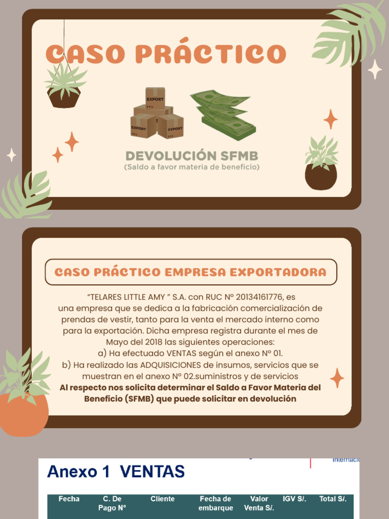 Cálculo del SFMB para Exportaciones | PDF
