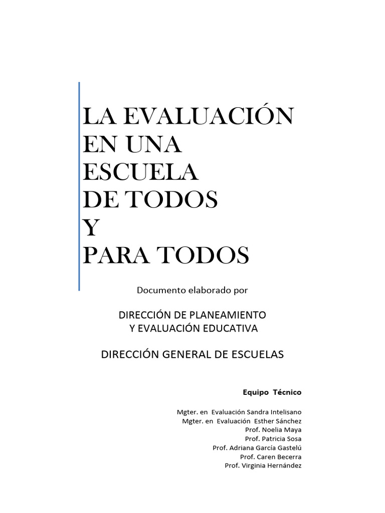 Evaluación Educativa Inclusiva y Efectiva | PDF | Evaluación | Enseñando