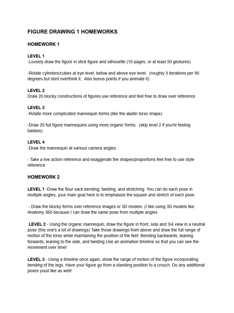 Figuredrawing Homeworks | PDF | Drawing
