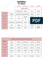 HORARIOS