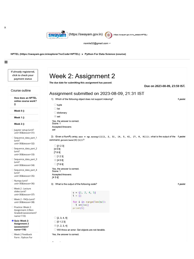 Week 2 Python for Data Science Assignment | PDF | Information ...
