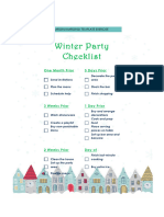 Winter Party Checklist