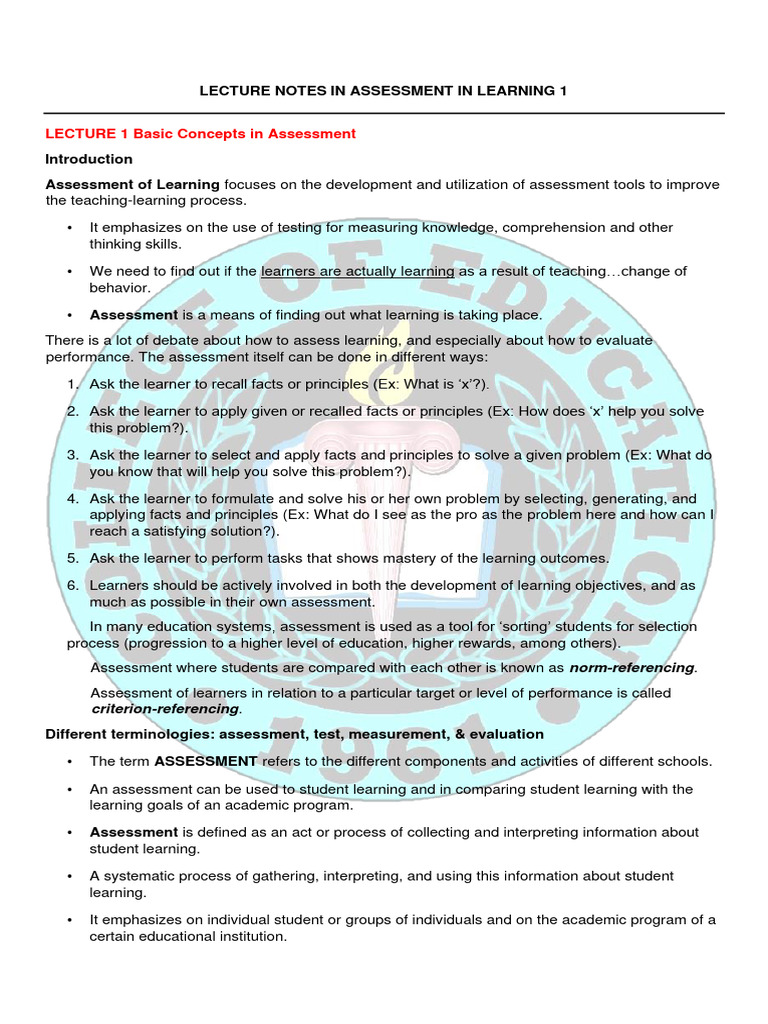 Understanding Educational Assessments | PDF | Educational Assessment ...