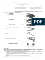 TVL - Electrical Installation and Maintenance 1 (G11) Learning Activity Sheet #1 Week 1 Activity A