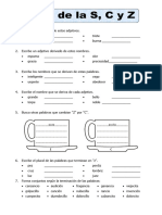 Ficha Uso de La S para Tercero de Primaria