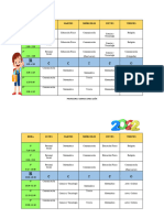 Horario Tercer Grado - A