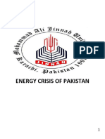 Energy Crisis of Pakistan