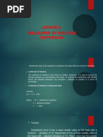 Lesson 6 Measures of Relative Dispersion Power Point