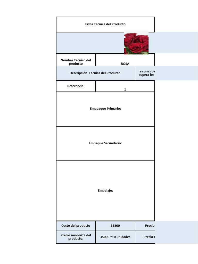 Ficha Técnica de la Rosa Freedom | PDF